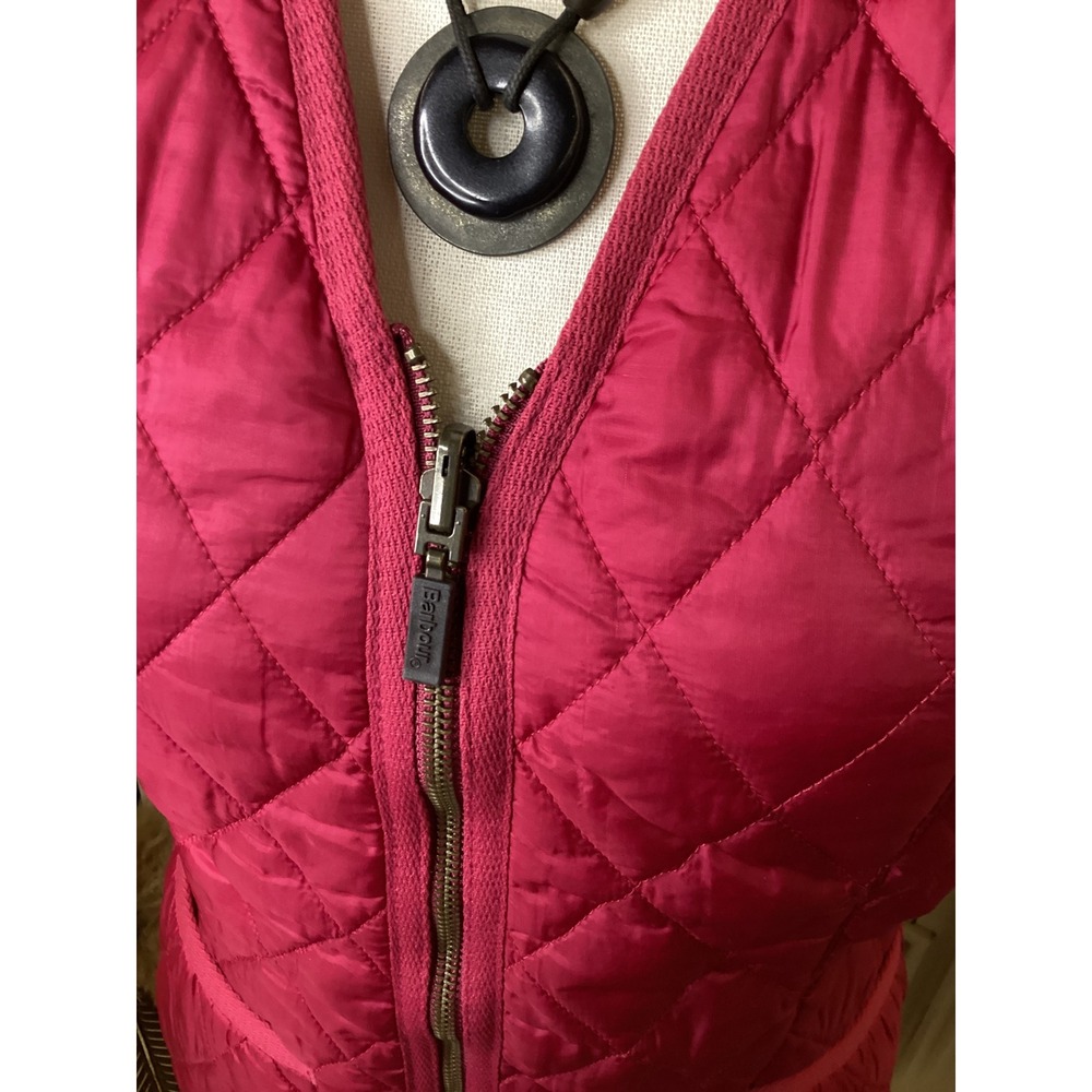 Barbour‎ Betty Interactive Liner Quilted Vest Raspberry LQU0088PI71 Womens 6 - Picture 2 of 7